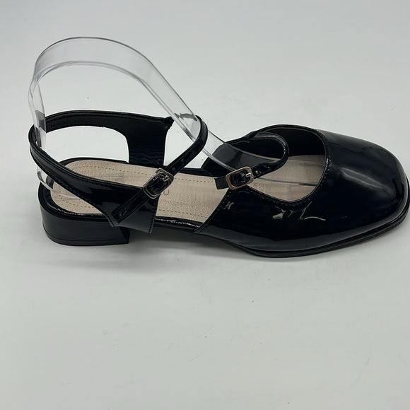 DONGFANGMEIZU - Double Strap Black Patent Square Toe Heeled Maryjane Size 40 - Picture 6 of 14